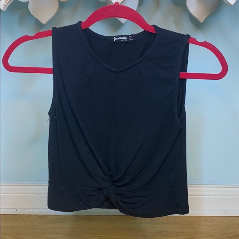 Black size M Stradivarius Crop Top